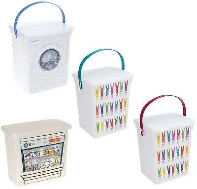 Storage Container Lid Dishwasher Tablet Laundry Washing Powder Detergent Peg Box • £7.49