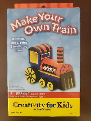Creativity For Kids Make Your Own Train Craft Kit Decorate & Build Wooden Train • $9.99