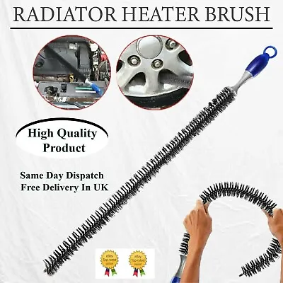 Radiator Long Reach Flexible  Heating Heater Bristle Brush Dust Cleaning Black • £5.70