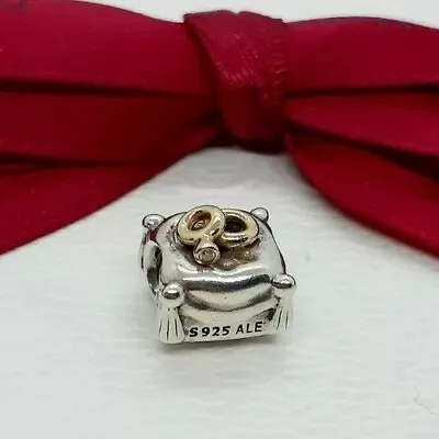 $59 • Buy Genuine Pandora Romantic Union Diamond Gold Wedding Ring Two Tone Charm #790549 