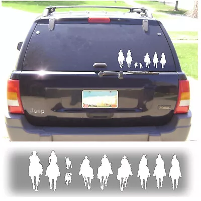 Horse Family Make Up Riders On Glass Tack Box Truck Trailer Like Stick Figure • $15.93