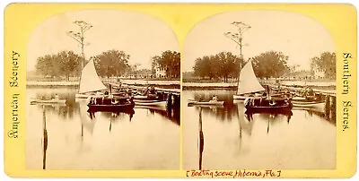 FLORIDA SV - Hibernia - Boating Scene - Southern Series 1880s • $75