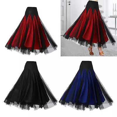 Womens Latin Ballroom Dance Skirt Belly Dancing Dress For Samba Performance • $30.41