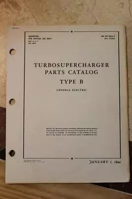 Original 1944 Aaf B-17b-24b-29 Type B Turbosupercharger Parts Flight Manual • $99.99