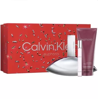 Calvin Klein Euphoria For Women Eau De Parfum 100ml 3 Piece Set • $105