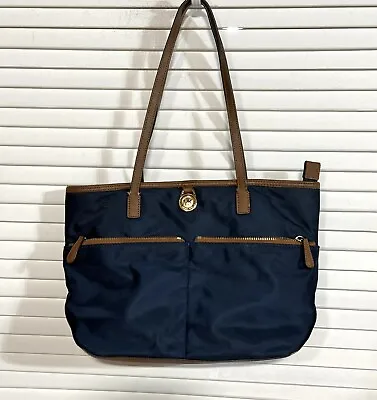 Michael Kors Navy Kempton Tote Bag See Some Damage And Wear In Pictures • $30