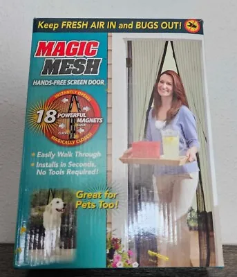 Magic Mesh Deluxe Hands Free Magnetic Screen Door 39 X83  - Black (MM011124) • $12.99