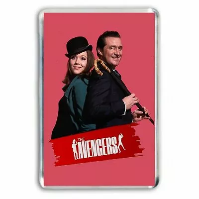 £2.25 • Buy Retro Cult Tv -  The Avengers- John Steed, Emma Peel Jumbo Fridge Magnet