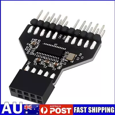 Motherboard USB2.0 9Pin USB HUB 9-Pin Header Splitter 1 To 2 USB 2.0 Connector • $12.89