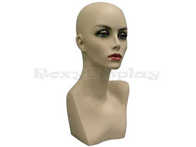 $79 • Buy 2PCS Female Mannequin Head Bust Wig Hat Jewelry Display Skin #MD-PH17 X2