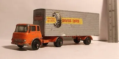 £6.99 • Buy 1960s Lesney Matchbox M2 Bedford TK Tractor Unit, DAVIES TYRES Trailer