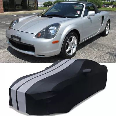 Black & Grey Line Indoor Stain Stretch Full Car Cover For Mercedes Benz SL55 AMG • $105.65