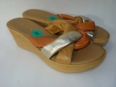 Mila Paoli Women Shoes Sandals Multicolor Wedge Size 8 SKU#05377 • $28.50