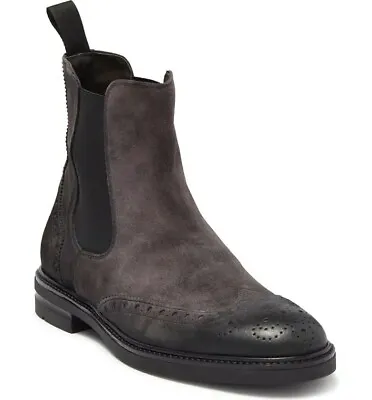 $240 • Buy BRUNO MAGLI Men's Dark Brown Suede Boston Leather Wingtip Chelsea Boot 10M $475