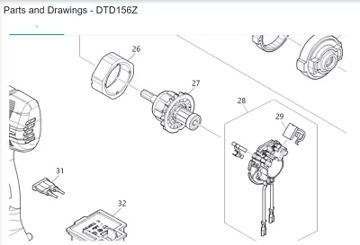 Genuine Makita Replacement YOKE UNIT 638396-5 For Cordless Impact Drive DTD156  • £10.86