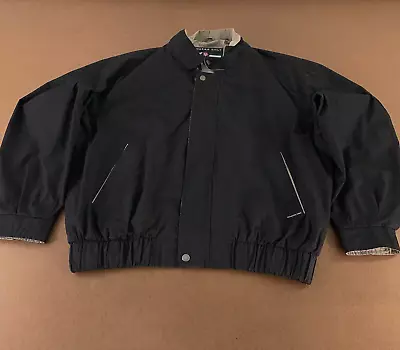 Members Only Mariner Men's Size 2X Black Lightweight Full Zip Retro Jacket • $30.05