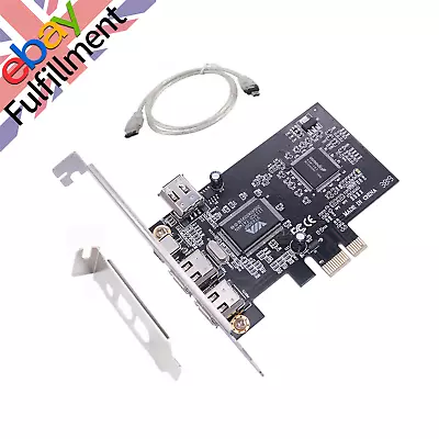 PCIE FireWire Card PCI Ex1 To External IEEE 1394 Adapter Controller 4 Ports • £16.19