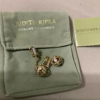 JUDITH RIPKA Sterling Collection 925 CZ Beautiful Drop Earrings  • $105