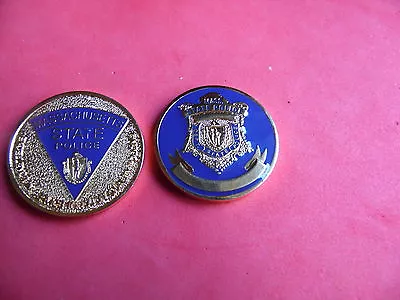 Massachusetts State Police Challenge Coin  Patch SILVER Color • $10