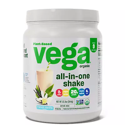 Vega One Organic All-in-One Plant Protein Powder French Vanilla 20g Protein • $33.52