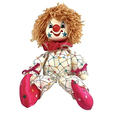 Vintage Faratak Musical Windup Toy Clown Animated Moving Rotates Shelf Sitter  • $35