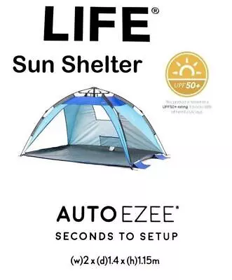 Life Sunset Portable Outdoor Sun Shelter Quick Setup Beach Tent 200x115cm • $39.95