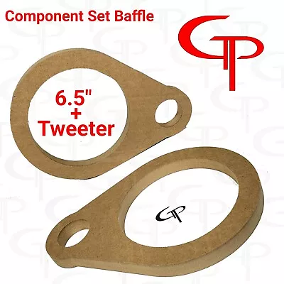 6.5 Inch + Tweeter Door Pod Baffle Speaker Ring MDF 6 1/2 Pair Component Set • $24.99