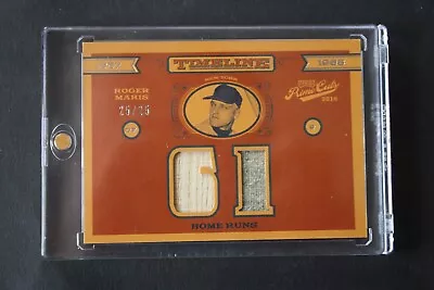 2018 Panini Prime Cuts Timeline Jersey/bat Card  Of Roger Maris. Serial #25/25 • $75