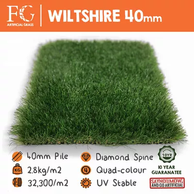 £0.99 • Buy Wiltshire 40mm Artificial Grass - Dutch Quality / Turf / Astro - 4m & 2m Widths
