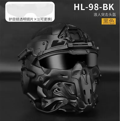 US Military Tactical Assault Airsoft Helmet Full Mask Goggles Modular Protective • $257.40