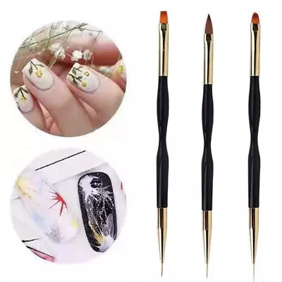 Nail Art Brush Liner Detailer Striping Brush Fine Line Manicure Pen Double Head/ • $1.32