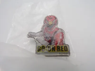$4.34 • Buy Bandai Japan Sentai Go-Onger Red Ranger Metal Badge Pin Button Power Rangers
