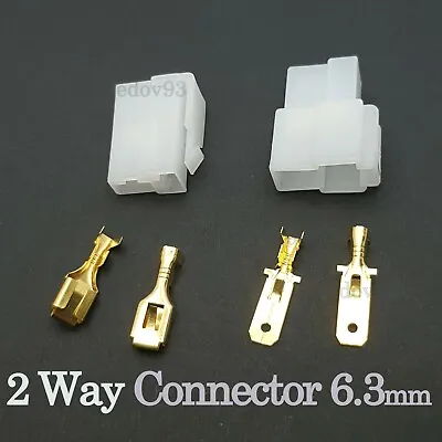 £2.93 • Buy 2 Way 6.3mm Pin Electrical Wiring Multi-Connector Terminals Motorcycle Car