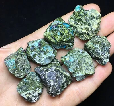 115g Natural Green Chrysocolla & Epidote Crystal Mineral Specimen Healing L411 • $0.01