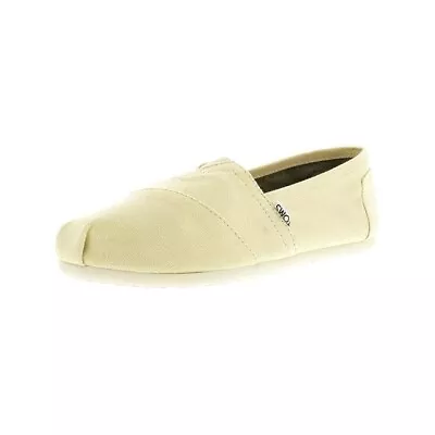 TOMS Mens Classics Freetown Light Grey Natural Rounded Toe Slip On Low Top • $18