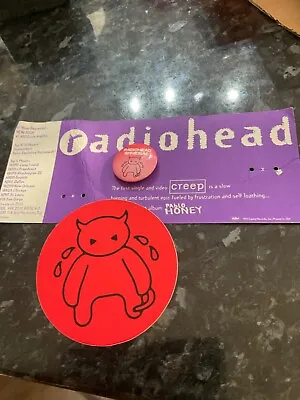 Radiohead Amnesiac Badge Promo & Sticker • £15