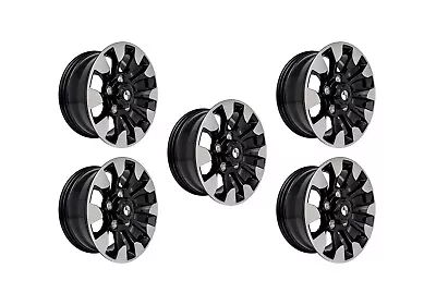 5 X Aftermarket Land Rover Defender Diamond Cut Black Sawtooth Alloy Wheels • $1200