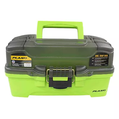 Green One Tray Plastic Tool Box Hobby Tackle Storage Cantilever • £26.95