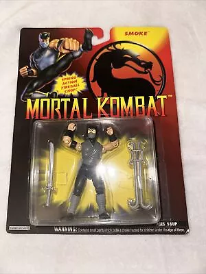 Vintage Carded Mortal Kombat Smoke Action Figure 1994 Hasbro MOC New Sealed • $125