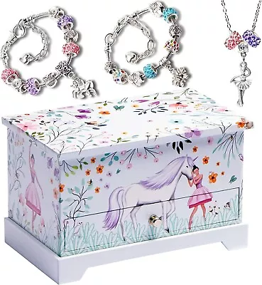 Ballerina Unicorn Jewellery Box For Girls & Little Girls Jewellery Box - Kids Je • $105.30