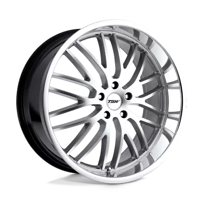 $296 • Buy TSW Snetterton 18X8 5 Lug Wheel Hyper Silver Mirror Cut Lip 1880SNT405110S72
