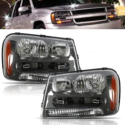 Pair Left Right Halogen Headlight Fit For 2002-2009 Chevy Trailblazer • $72.50