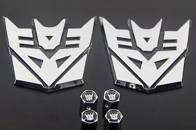 Pair Of Transformer Decepticon Badges With Valve Caps • $897.77