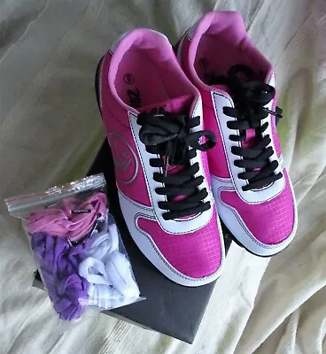 Zumba Z Kickz Lace Up Trainers  Dance Shoes Berry (Pink Multi )   UK 5.5 ( US 8) • £78
