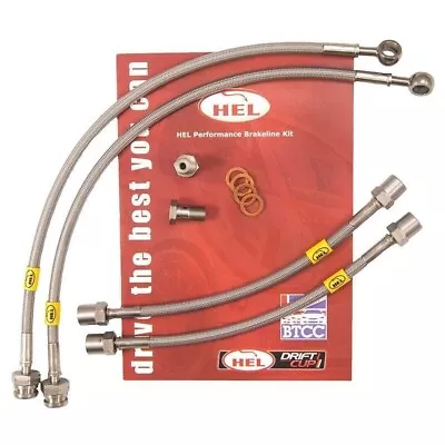 Stainless Braided Brake Lines HEL For Vauxhall Corsa MK1 1.4 1993-2000 • $125.38