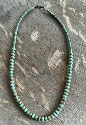 Vintage Old Pawn/Dead Pond Native American Turquoise Heishi Necklace • $130