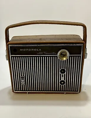 Vintage Motorola All Transistor Radio X4SN Brown Leather Case Non Working • $24.99