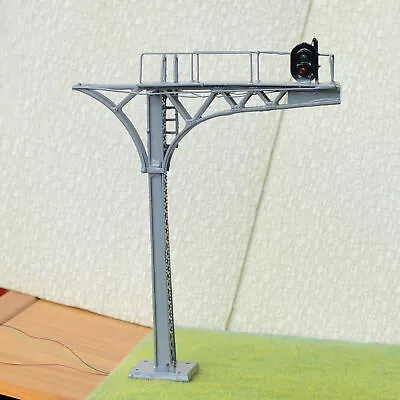 1 X O Scale 1:48 Cantilever Block Signal Bridge Wired LEDs 2 Aspects 12V Gray #L • $29.99