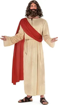 Men`s Jesus Costume Adult Christ Robe + Wig Beard Religious Biblical Outfit • $34.95
