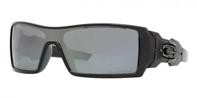 Oakley Oo9081 26-203 Oil Rig Polished Black Iridium Polarized Sunglasses New • $129.95